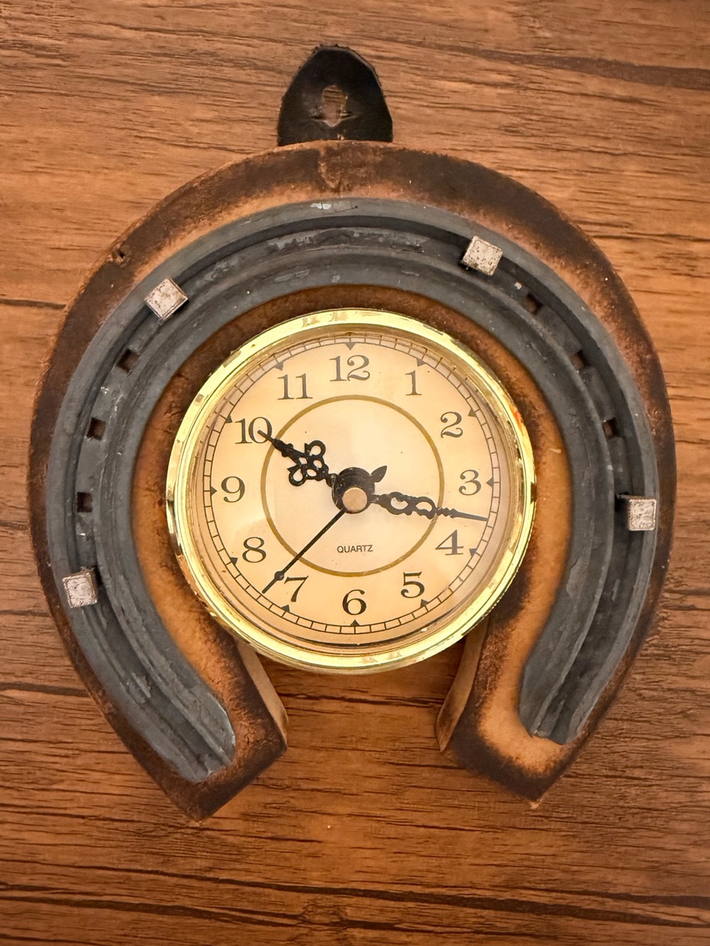 Rustic Horseshoe Wall Clock - Western Farmhouse Decor